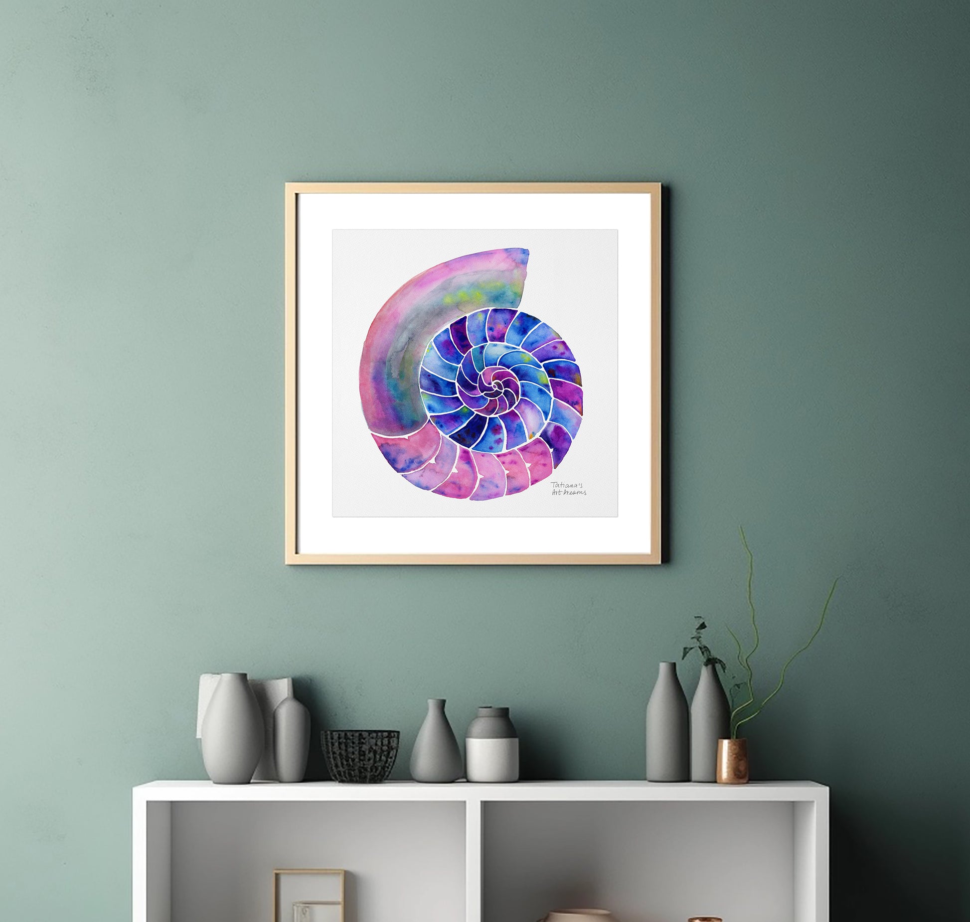 modern art print sea life